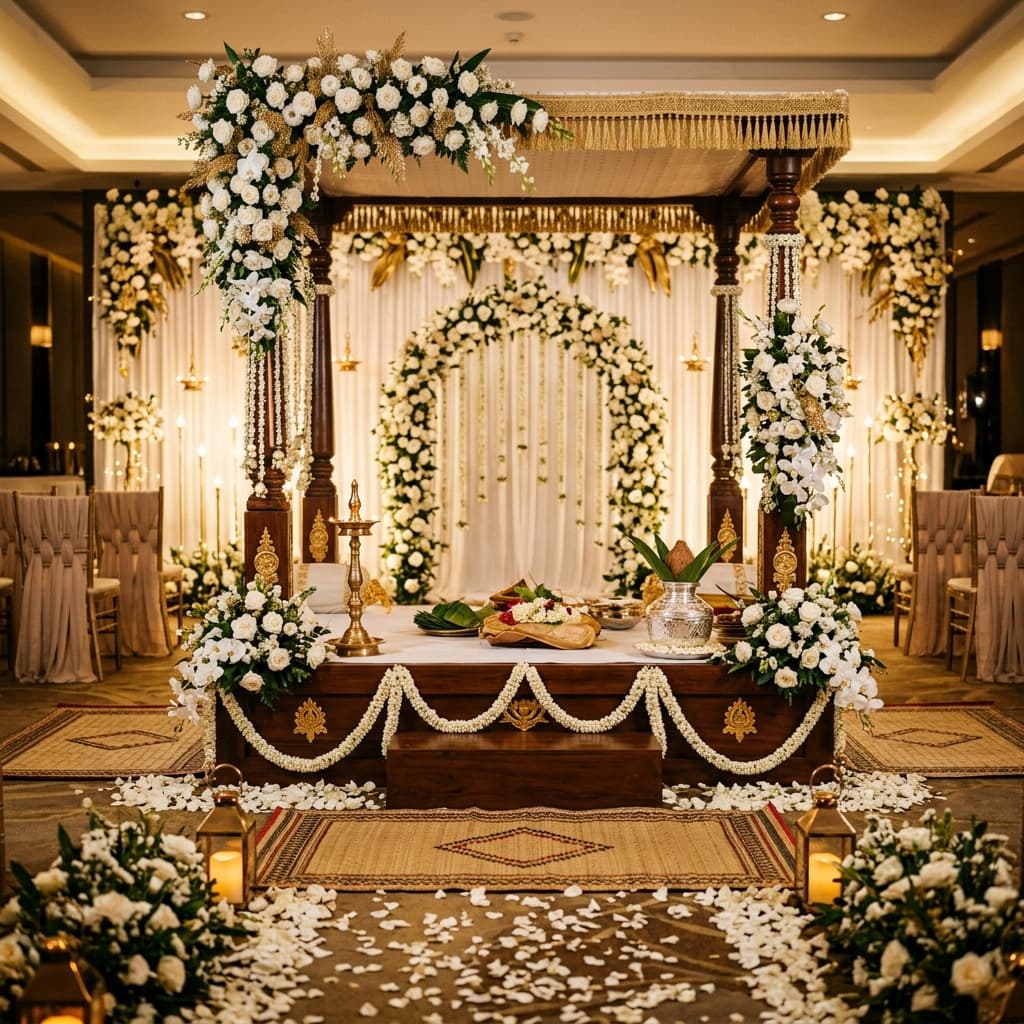 Traditional wedding ceremony setup
