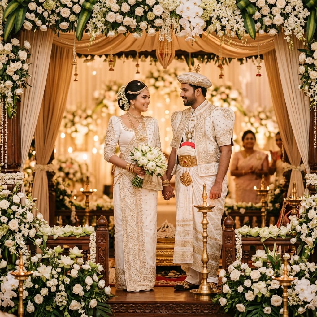 A beautiful Sri Lankan wedding ceremony